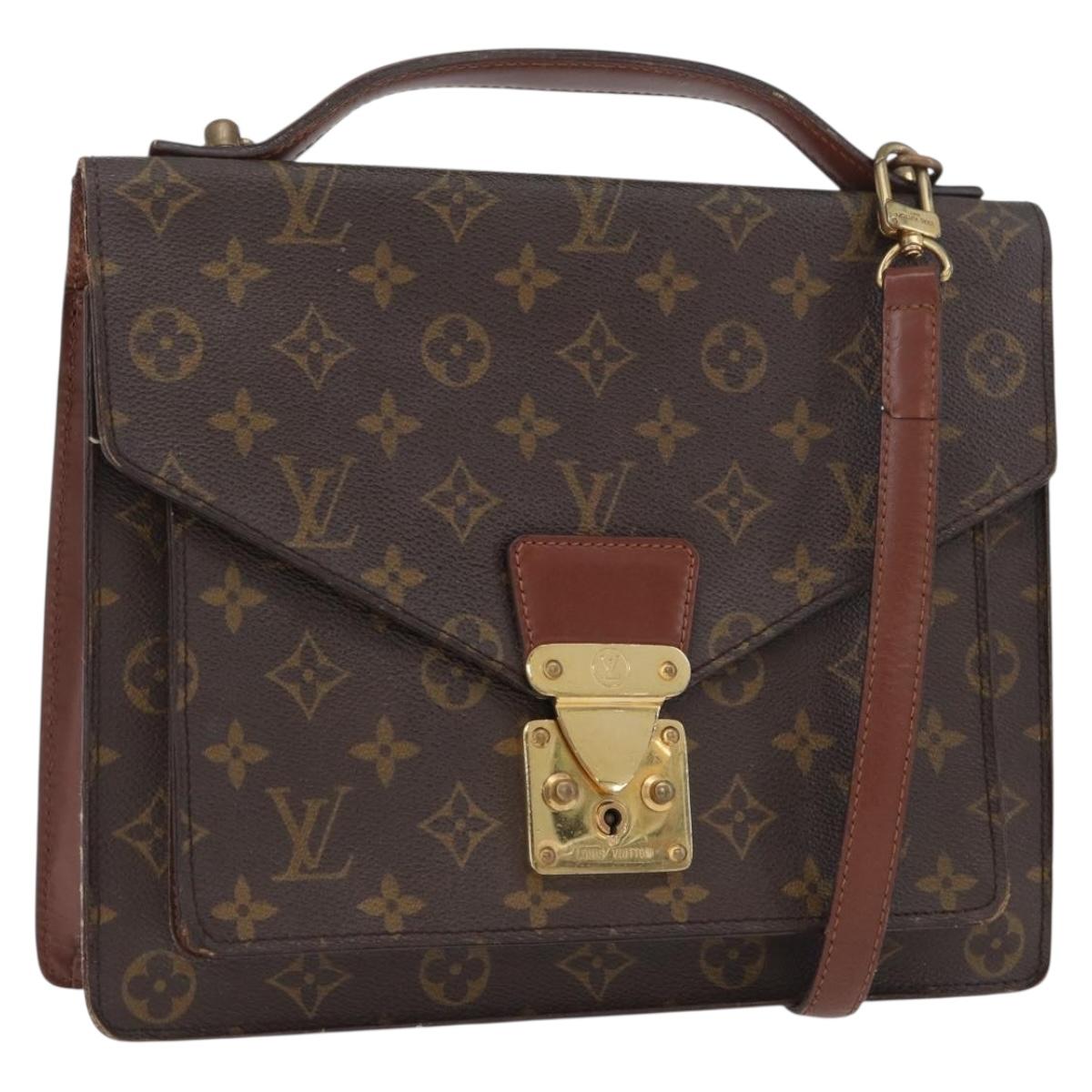 LOUIS VUITTON Monogram Monceau 28 Hand Bag M51185 LV Auth BA10595