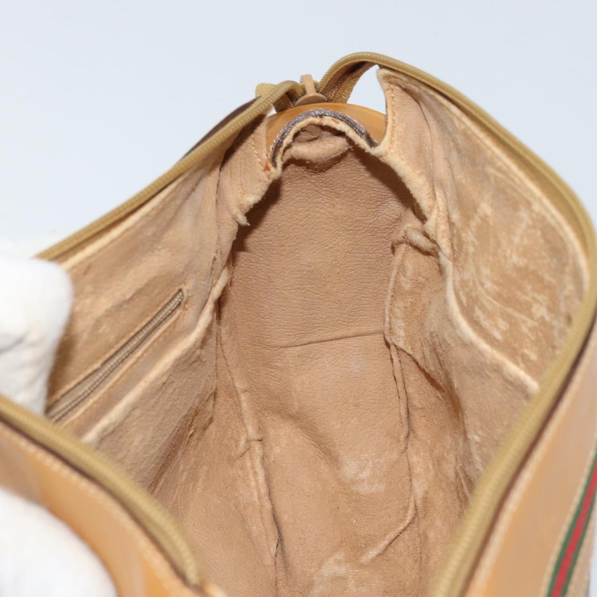 GUCCI Micro GG Supreme Web Sherry Line Bag PVC Beige 001 115 0918 Auth BA10601