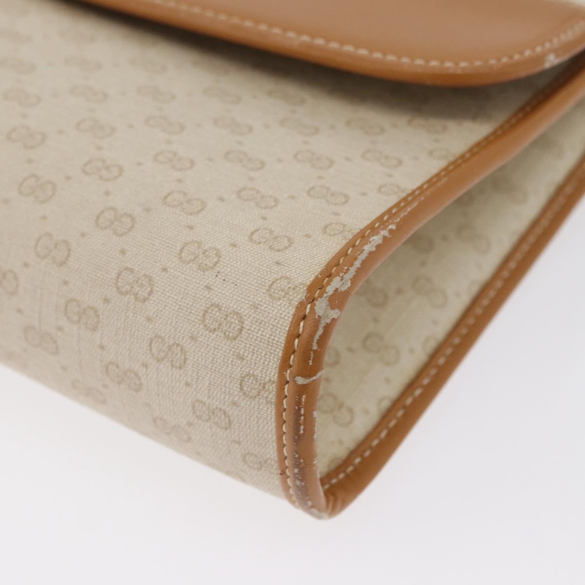 GUCCI Micro GG Supreme Shoulder Bag PVC Ivory Gold 004 14 0264 Auth BA10604