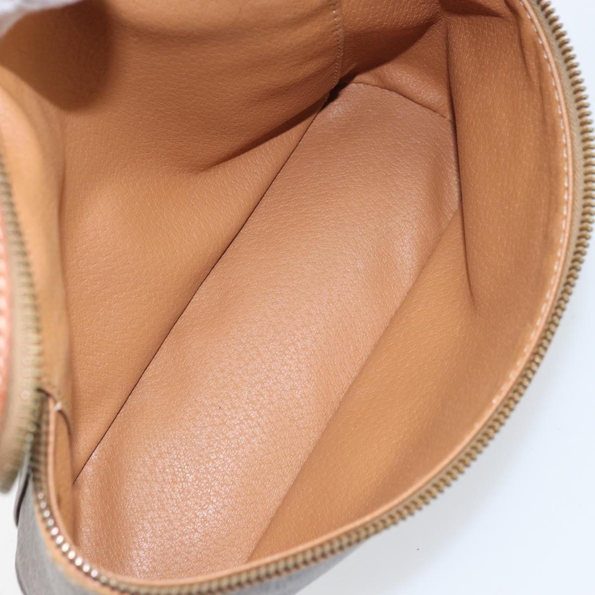 CELINE Macadam Canvas Hand Bag PVC Leather Brown Gold Auth BA10609