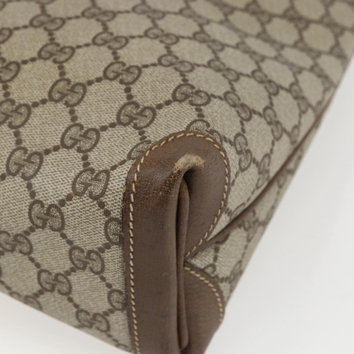GUCCI GG Supreme Tote Bag PVC Beige Gold 02 39 4947 Auth BA10611
