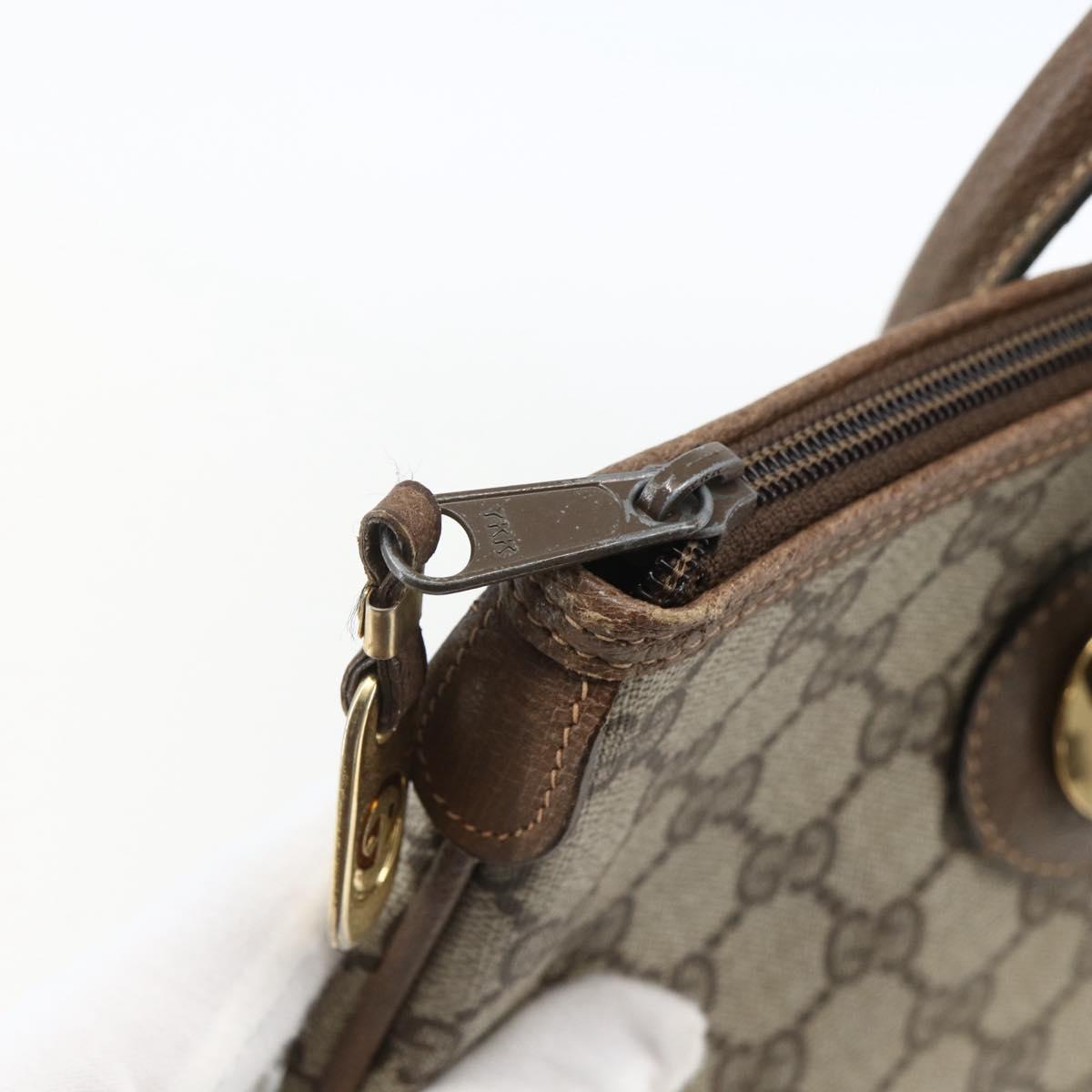GUCCI GG Supreme Tote Bag PVC Beige Gold 02 39 4947 Auth BA10611