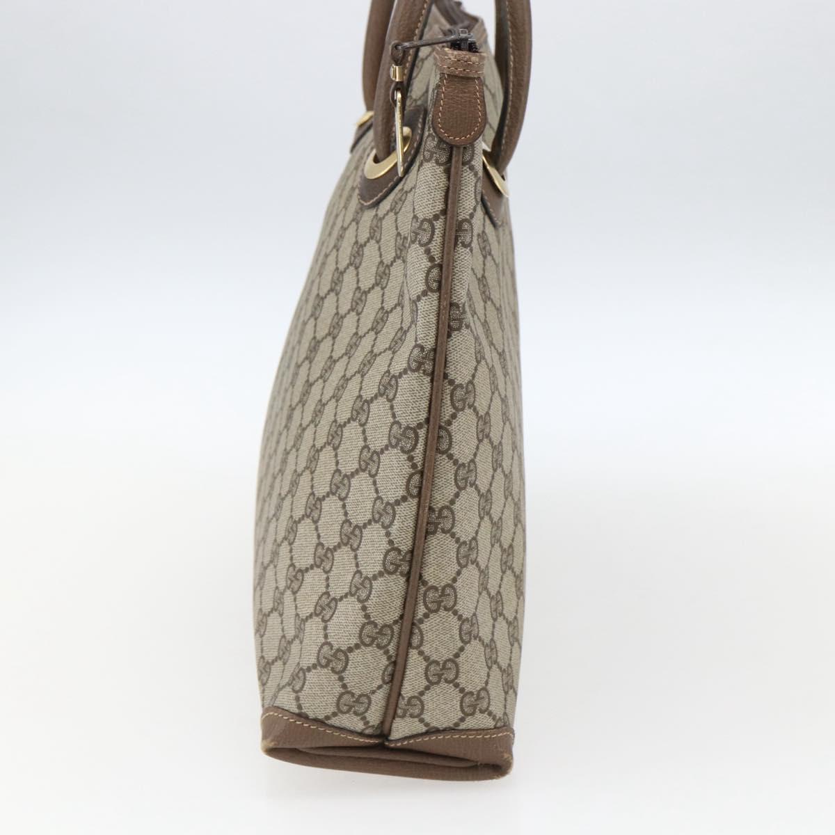 GUCCI GG Supreme Tote Bag PVC Beige Gold 02 39 4947 Auth BA10611