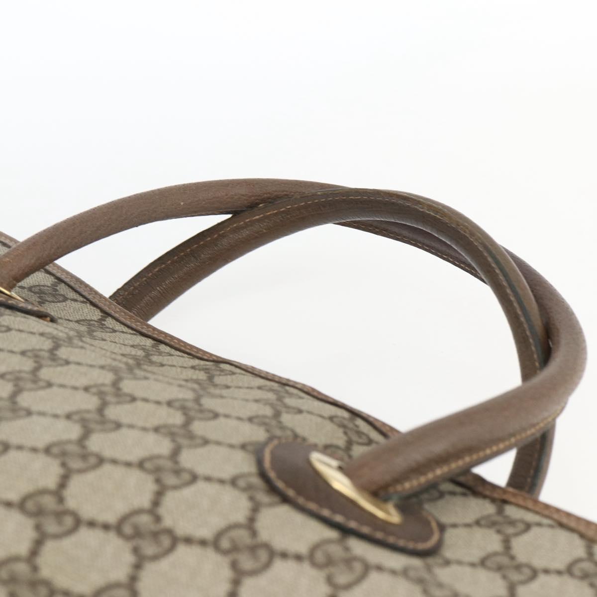GUCCI GG Supreme Tote Bag PVC Beige Gold 02 39 4947 Auth BA10611