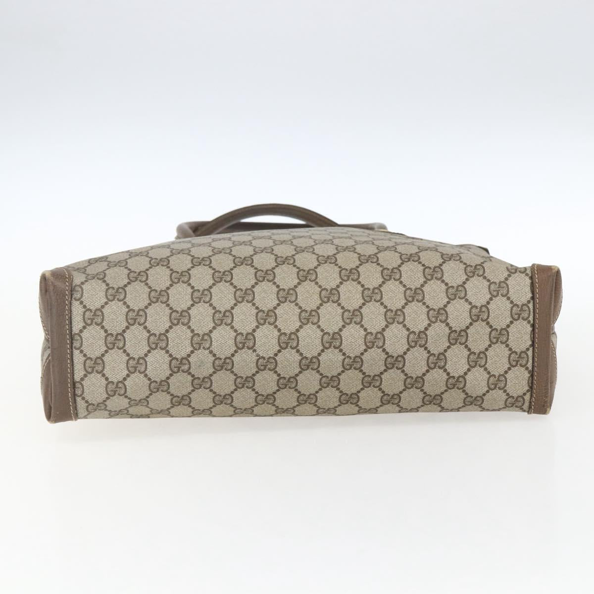 GUCCI GG Supreme Tote Bag PVC Beige Gold 02 39 4947 Auth BA10611