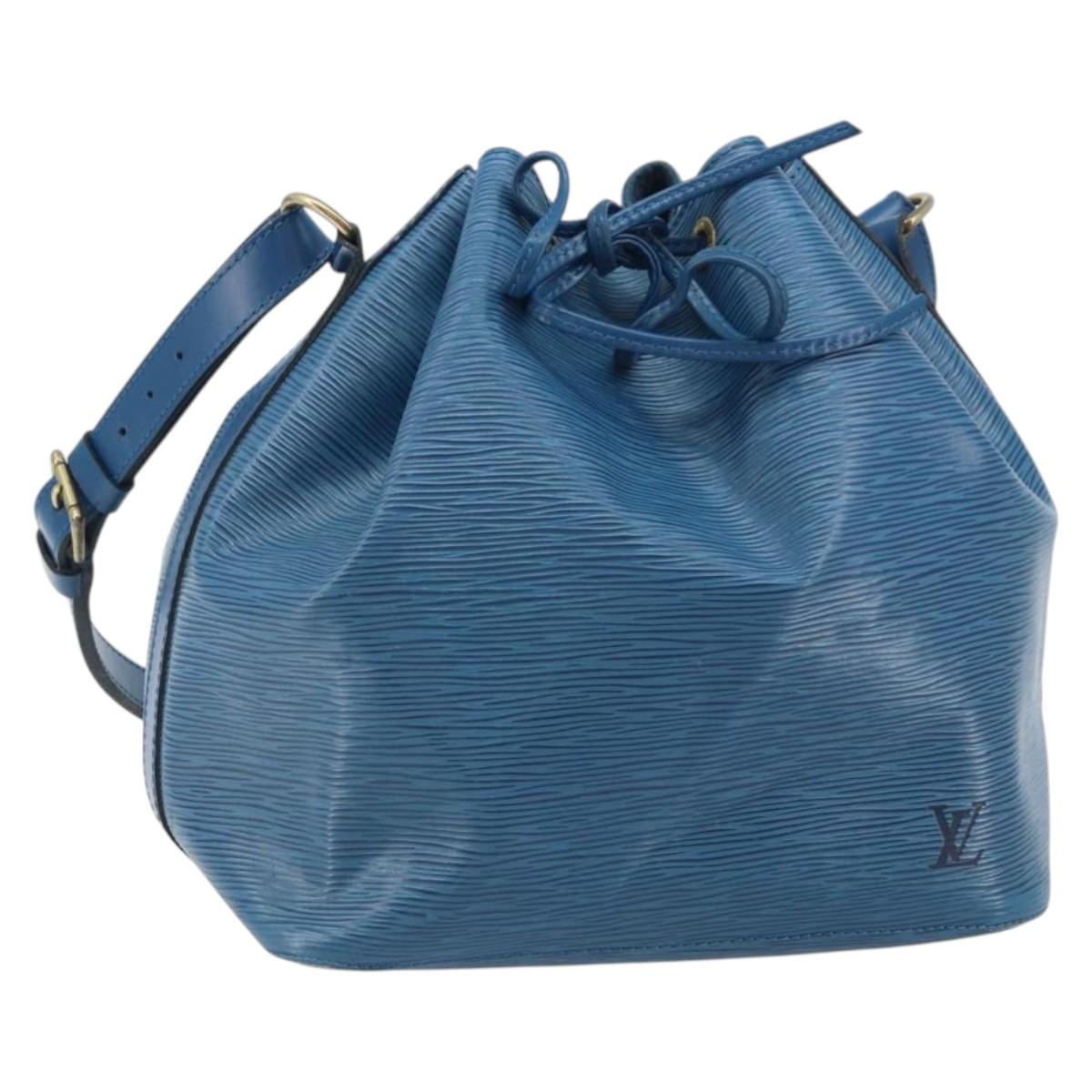 LOUIS VUITTON Epi Petit Noe Shoulder Bag Blue M44105 LV Auth BA10617