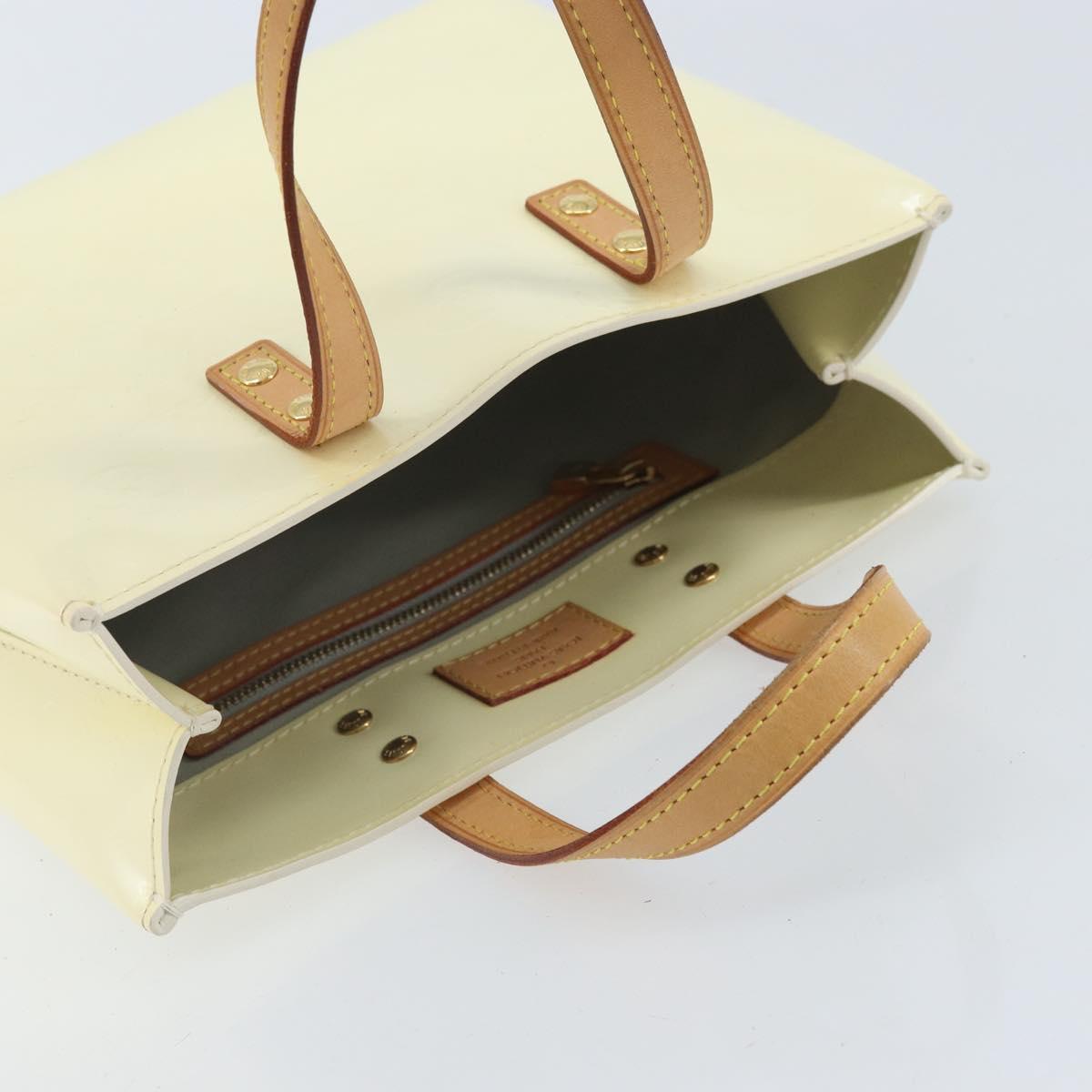 LOUIS VUITTON Monogram Vernis Reade PM Hand Bag Perle M91336 LV Auth BA10619