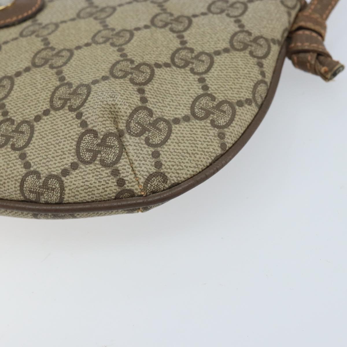 GUCCI GG Supreme Shoulder Bag PVC Beige Gold 904 02 020 Auth BA10634