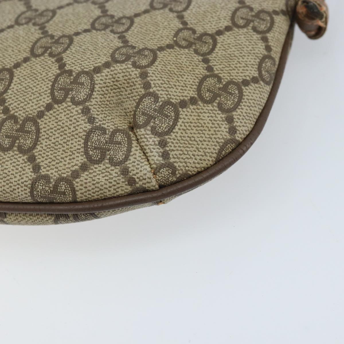 GUCCI GG Supreme Shoulder Bag PVC Beige Gold 904 02 020 Auth BA10634