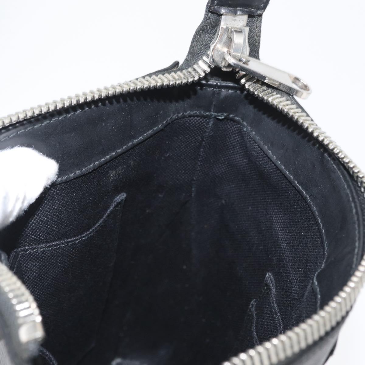 GUCCI GG Supreme Sherry Line Shoulder Bag PVC Black Silver 523599 Auth BA10640