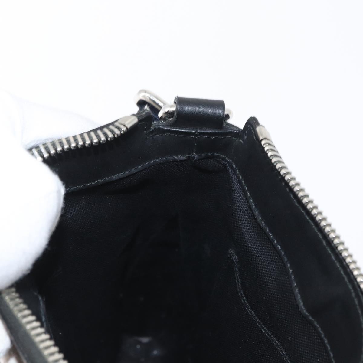 GUCCI GG Supreme Sherry Line Shoulder Bag PVC Black Silver 523599 Auth BA10640
