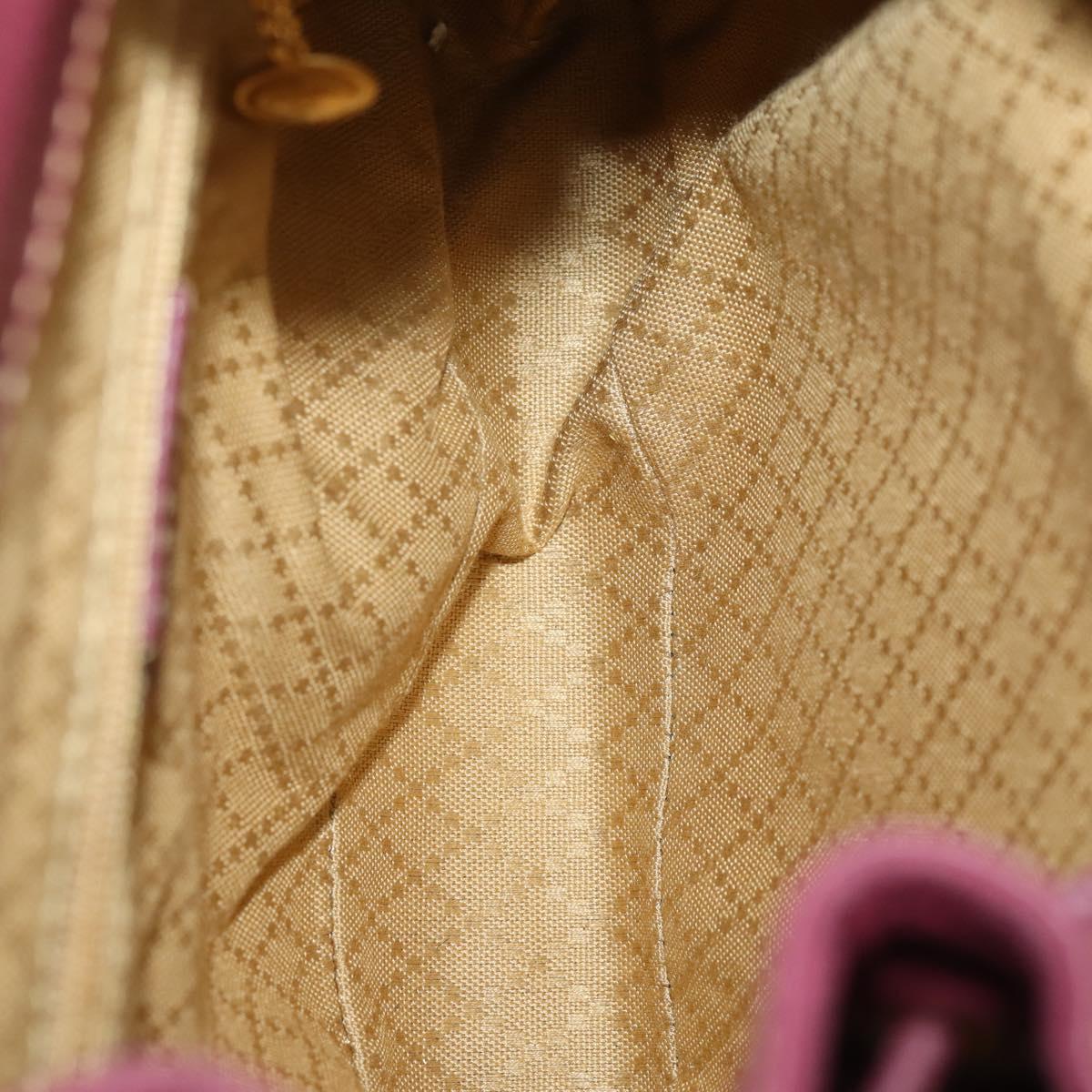 GUCCI Bamboo Backpack Suede Purple Gold 003 1705 0030 Auth BA10642