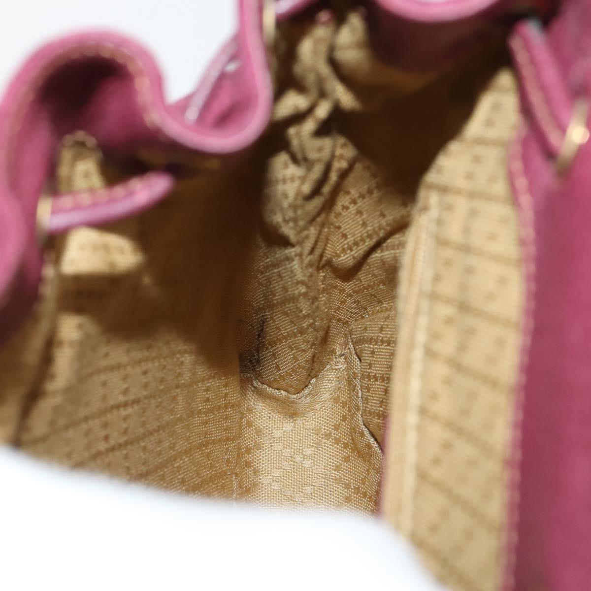 GUCCI Bamboo Backpack Suede Purple Gold 003 1705 0030 Auth BA10642