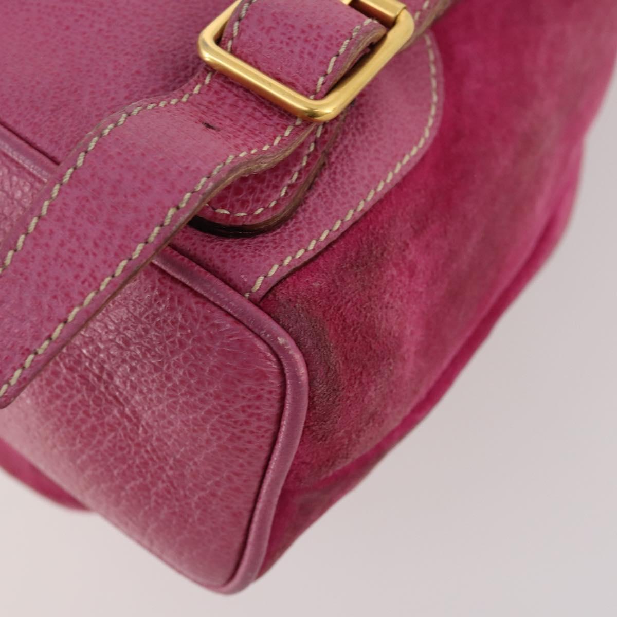 GUCCI Bamboo Backpack Suede Pink Gold 003 58 0030 Auth BA10647