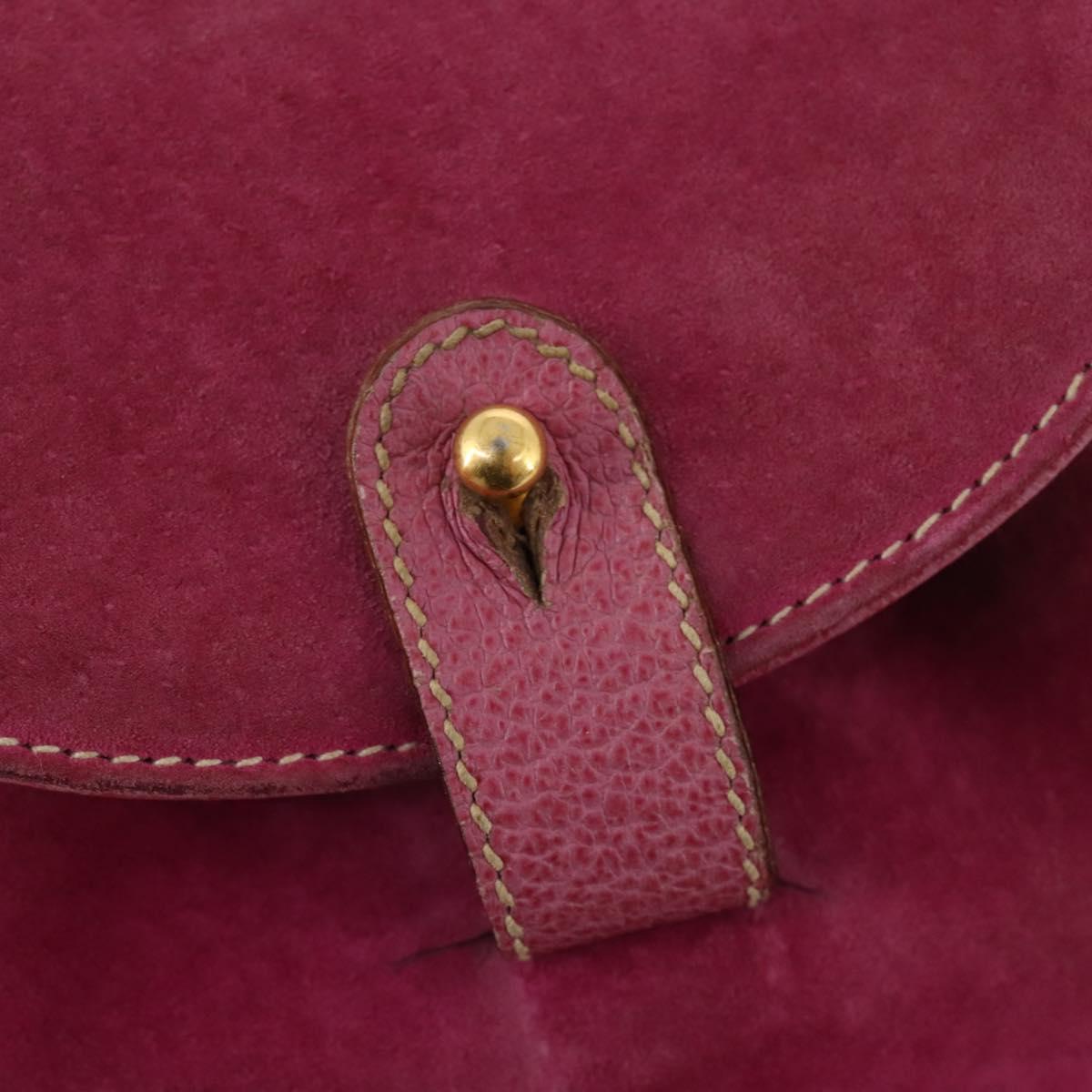 GUCCI Bamboo Backpack Suede Pink Gold 003 58 0030 Auth BA10647