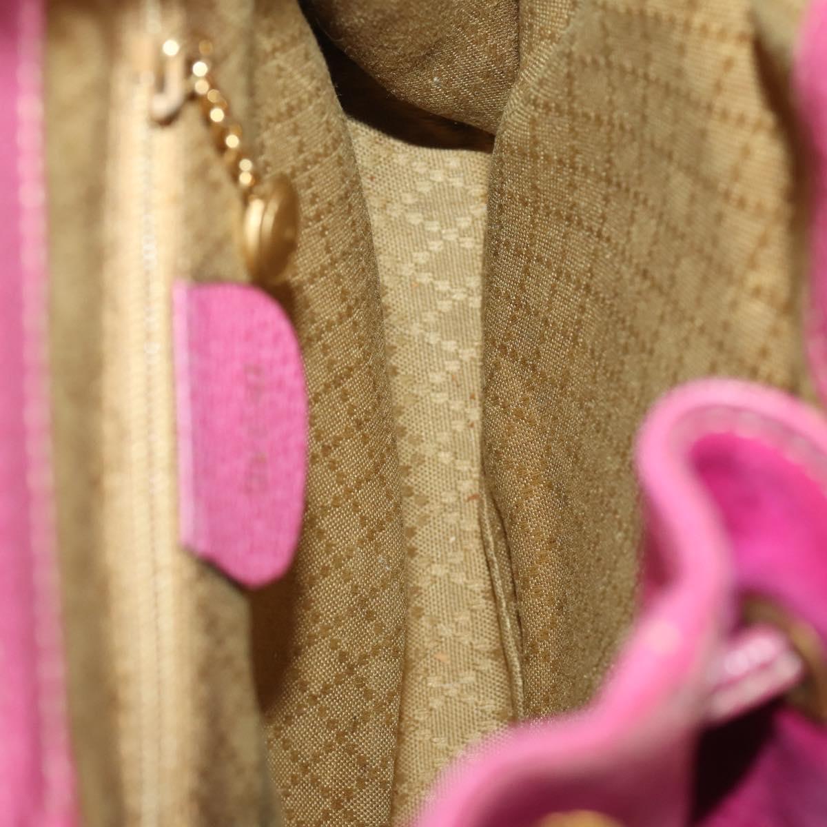 GUCCI Bamboo Backpack Suede Pink Gold 003 58 0030 Auth BA10647