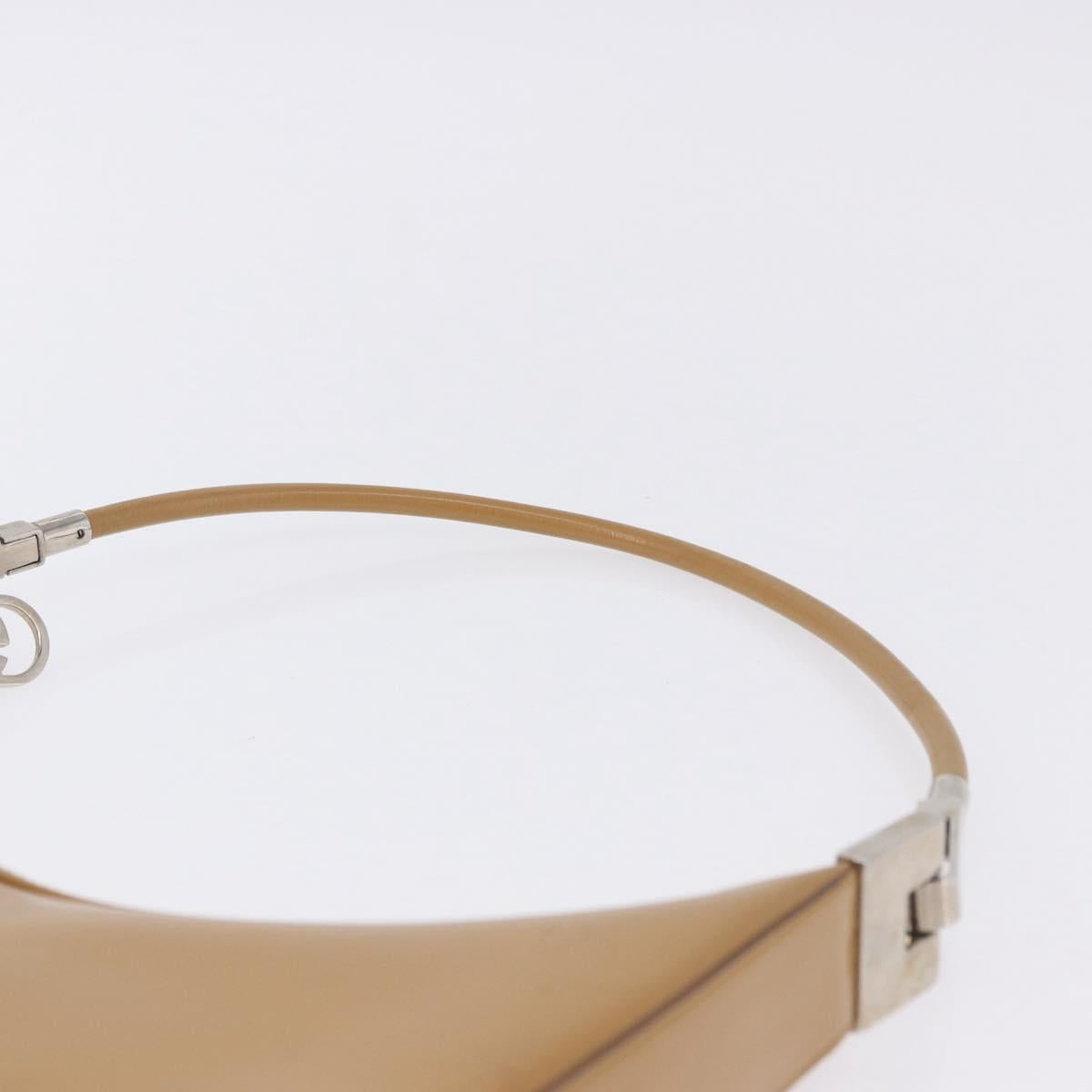 GUCCI Shoulder Bag Leather Brown Silver 001 3812 Auth BA10652