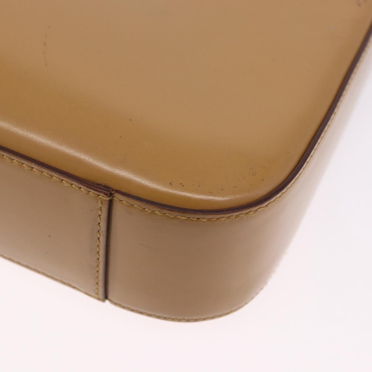 GUCCI Shoulder Bag Leather Brown Silver 001 3812 Auth BA10652
