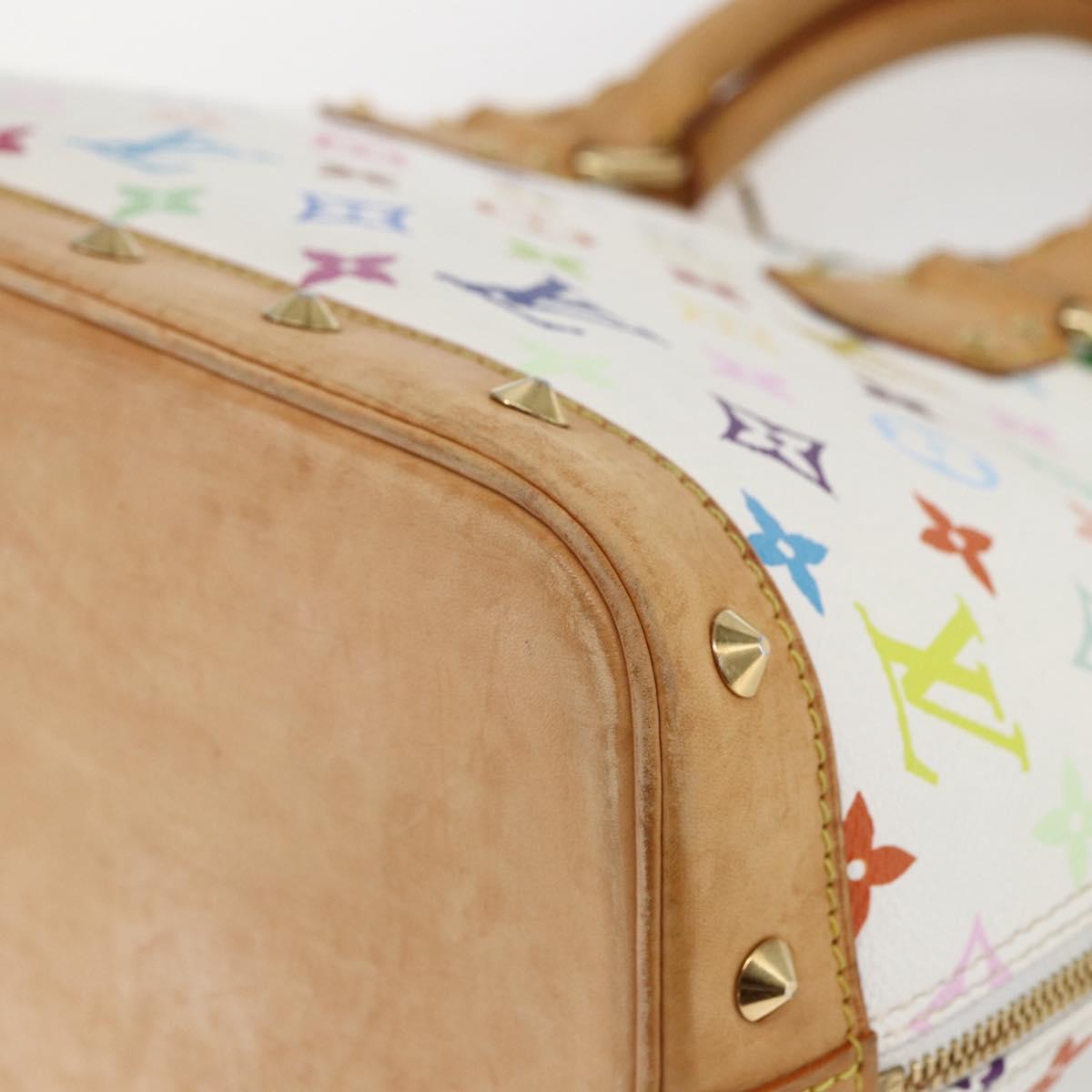 LOUIS VUITTON Monogram Multicolor Alma Hand Bag White M92647 LV Auth BA10658