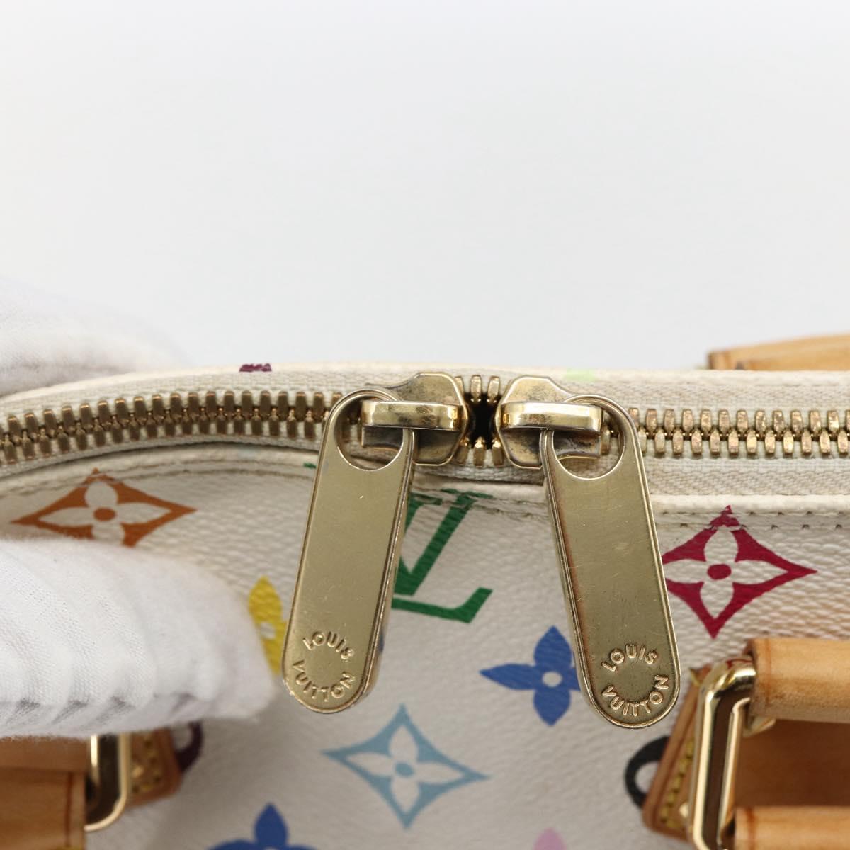 LOUIS VUITTON Monogram Multicolor Alma Hand Bag White M92647 LV Auth BA10658