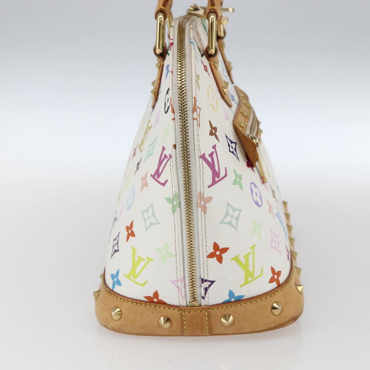 LOUIS VUITTON Monogram Multicolor Alma Hand Bag White M92647 LV Auth BA10658