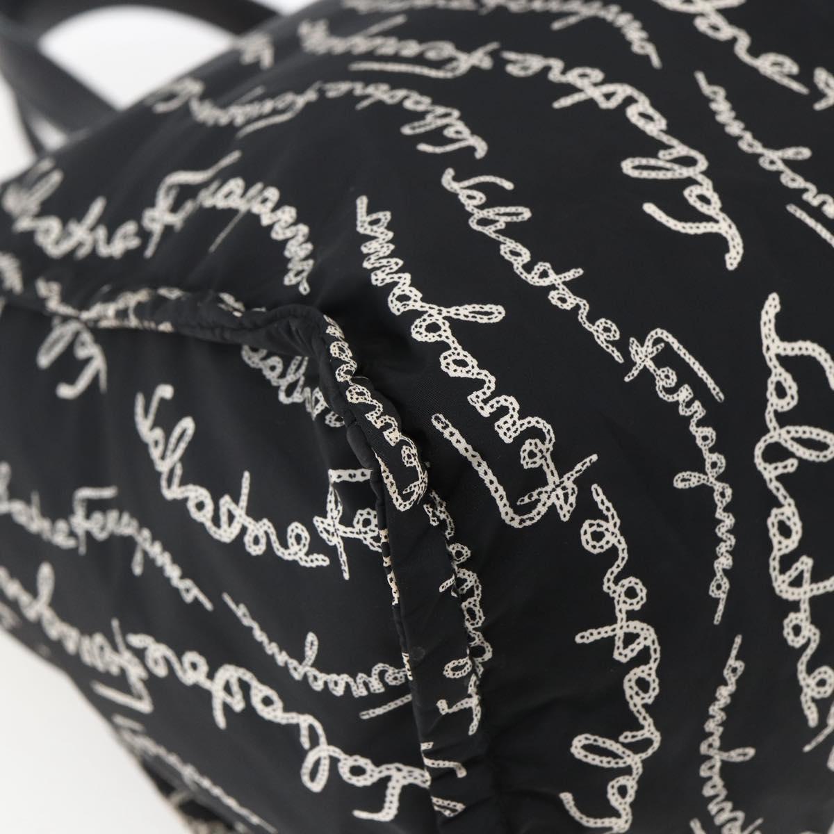 Salvatore Ferragamo Tote Bag Nylon Black Auth BA10660V
