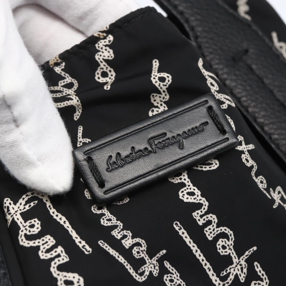 Salvatore Ferragamo Tote Bag Nylon Black Auth BA10660V