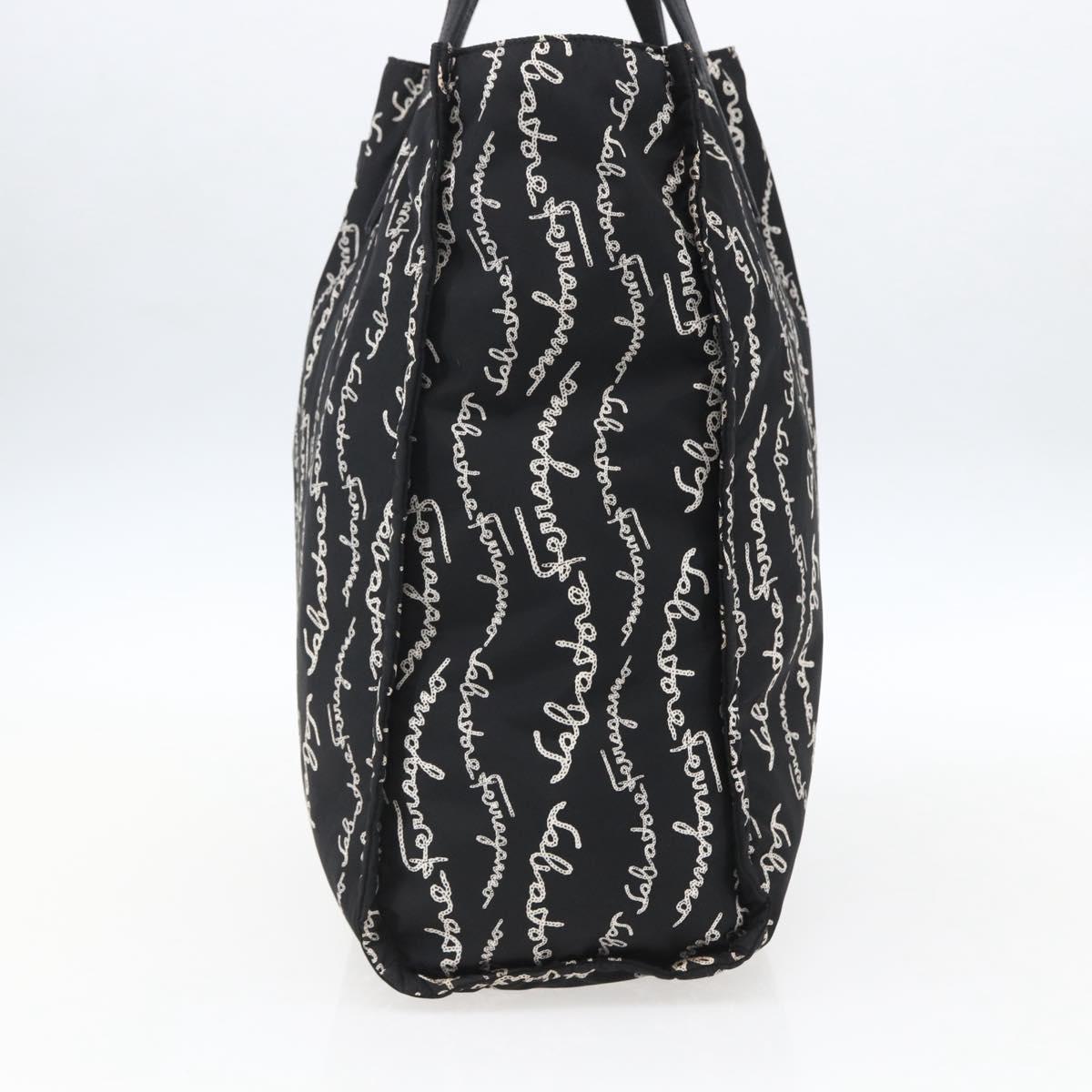 Salvatore Ferragamo Tote Bag Nylon Black Auth BA10660V