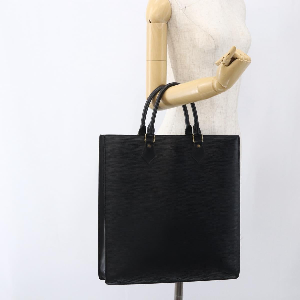 LOUIS VUITTON Epi Sac Plat Hand Bag Black M59082 LV Auth BA10662