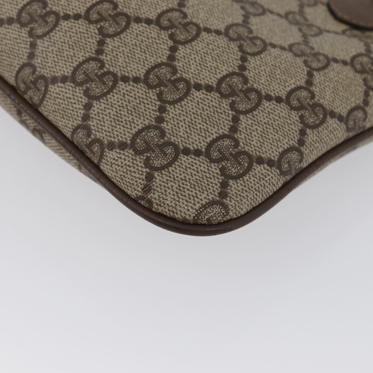GUCCI GG Supreme Web Sherry Line Bag PVC Beige Gold 904 02 047 Auth BA10668