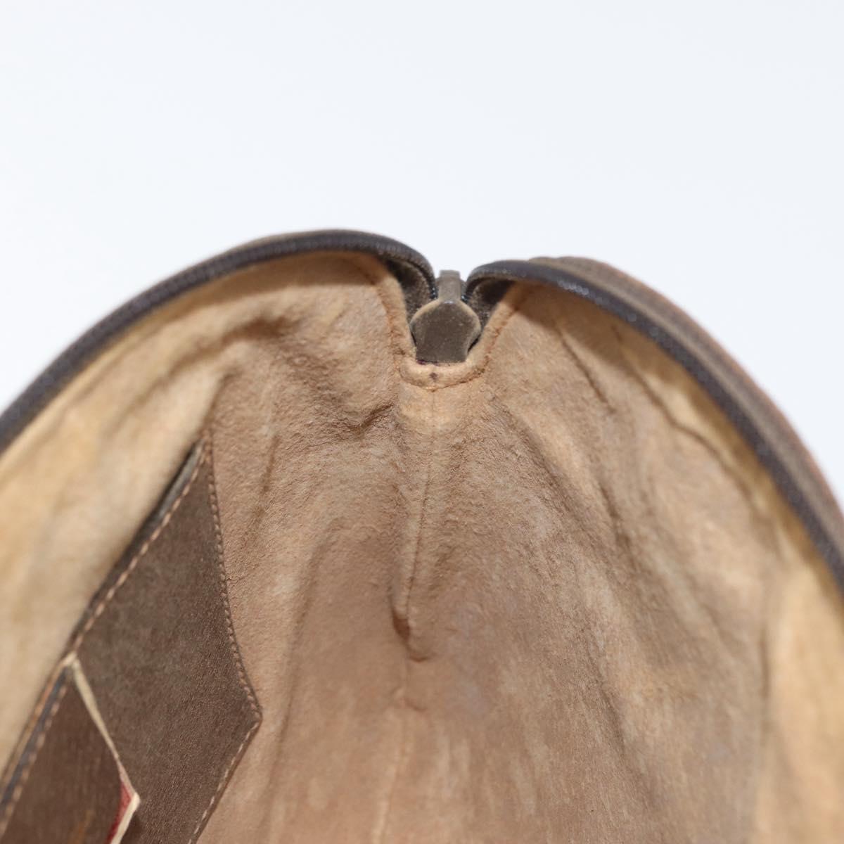 GUCCI GG Supreme Web Sherry Line Bag PVC Beige Gold 904 02 047 Auth BA10668