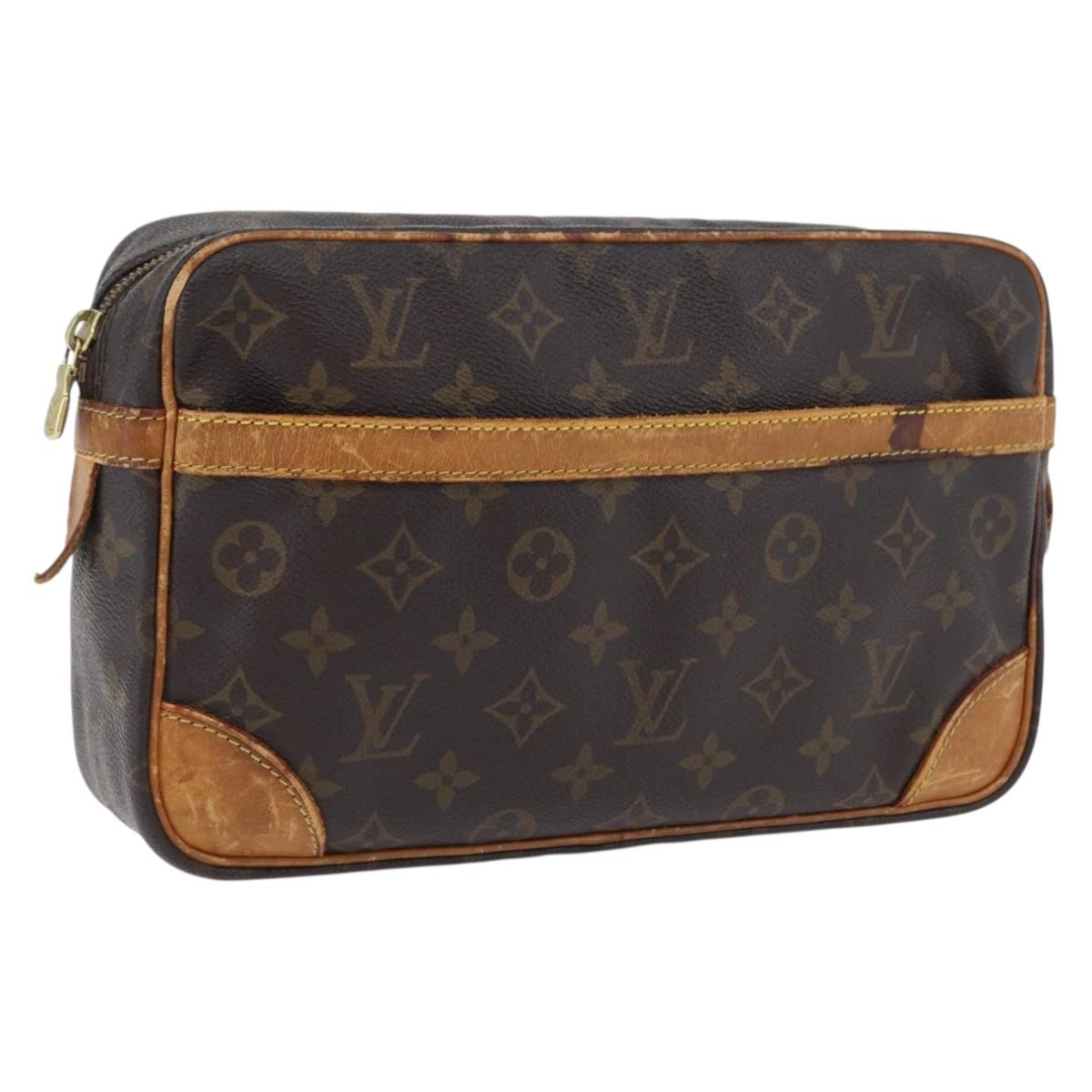 LOUIS VUITTON Monogram Compiegne 28 Clutch Bag M51845 LV Auth BA10676