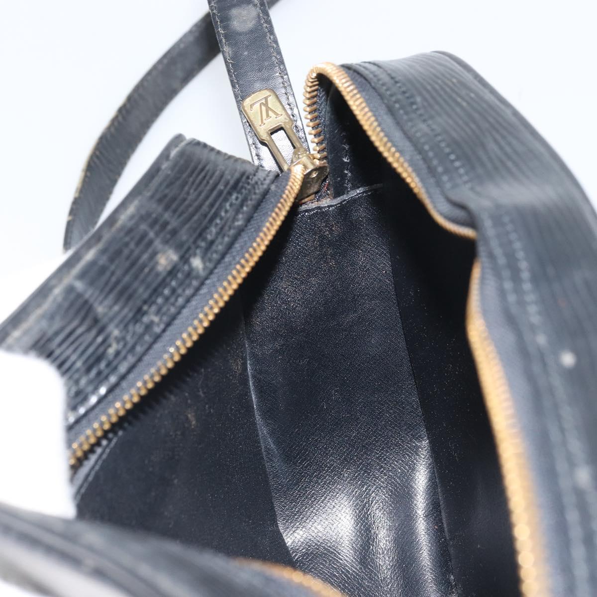 LOUIS VUITTON Epi Jeune Fille MM Shoulder Bag Black M52152 LV Auth BA10681