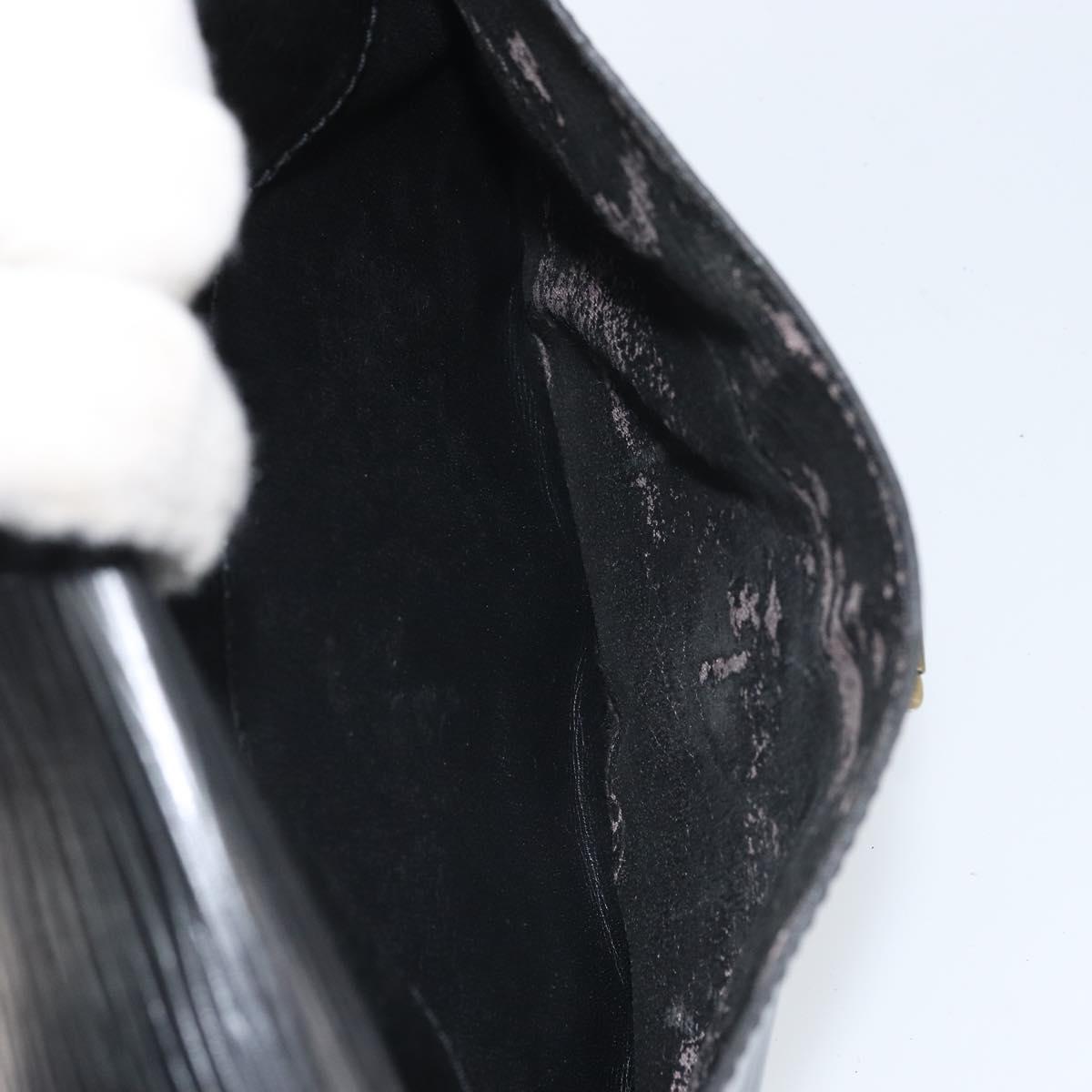 LOUIS VUITTON Epi Jeune Fille MM Shoulder Bag Black M52152 LV Auth BA10681