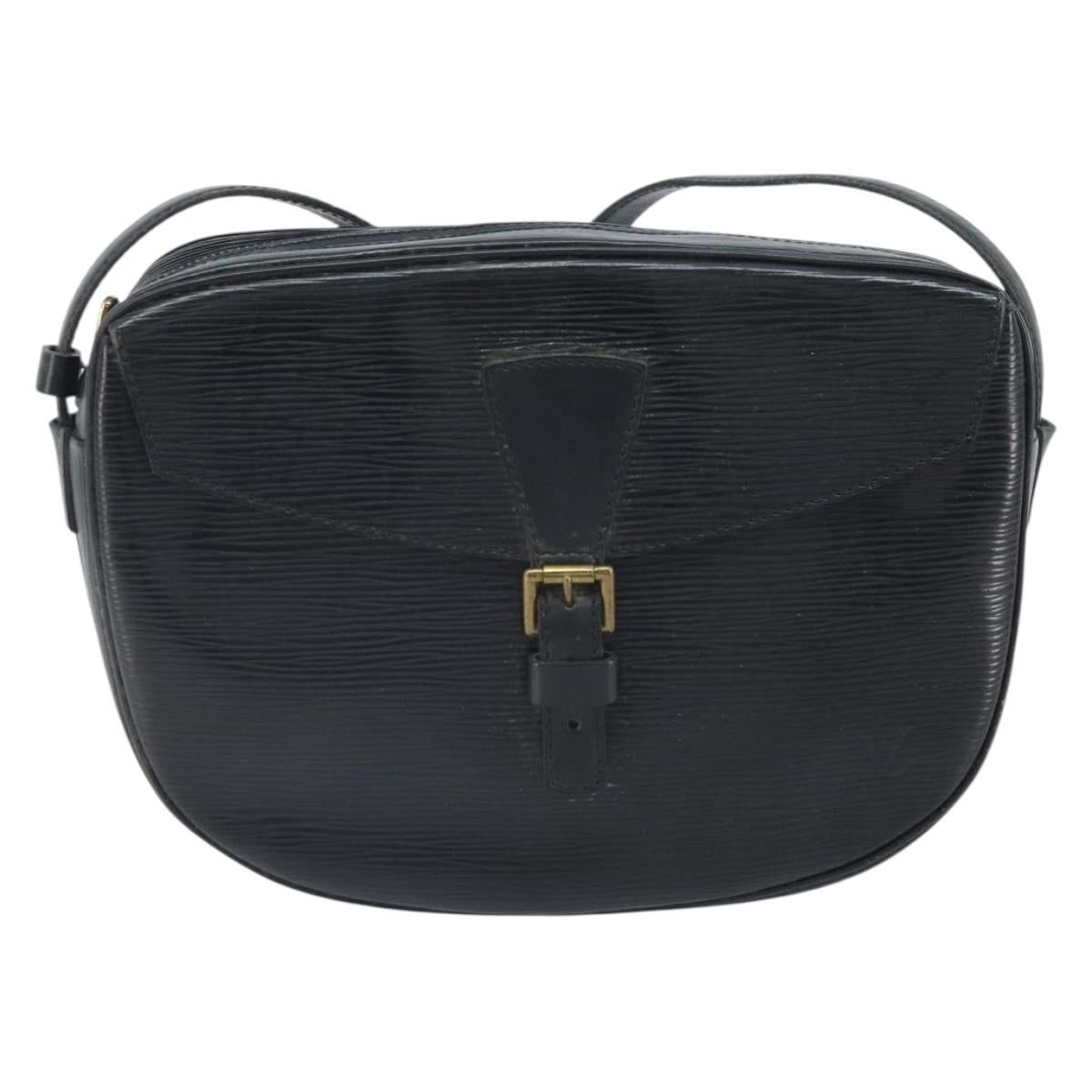LOUIS VUITTON Epi Jeune Fille MM Shoulder Bag Black M52152 LV Auth BA10681