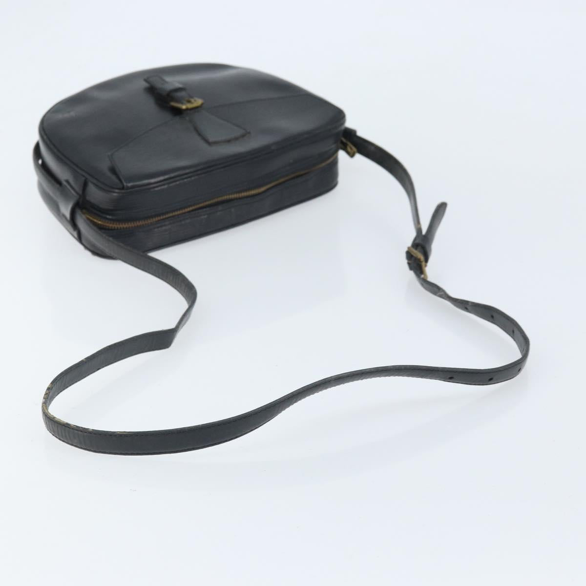 LOUIS VUITTON Epi Jeune Fille MM Shoulder Bag Black M52152 LV Auth BA10681