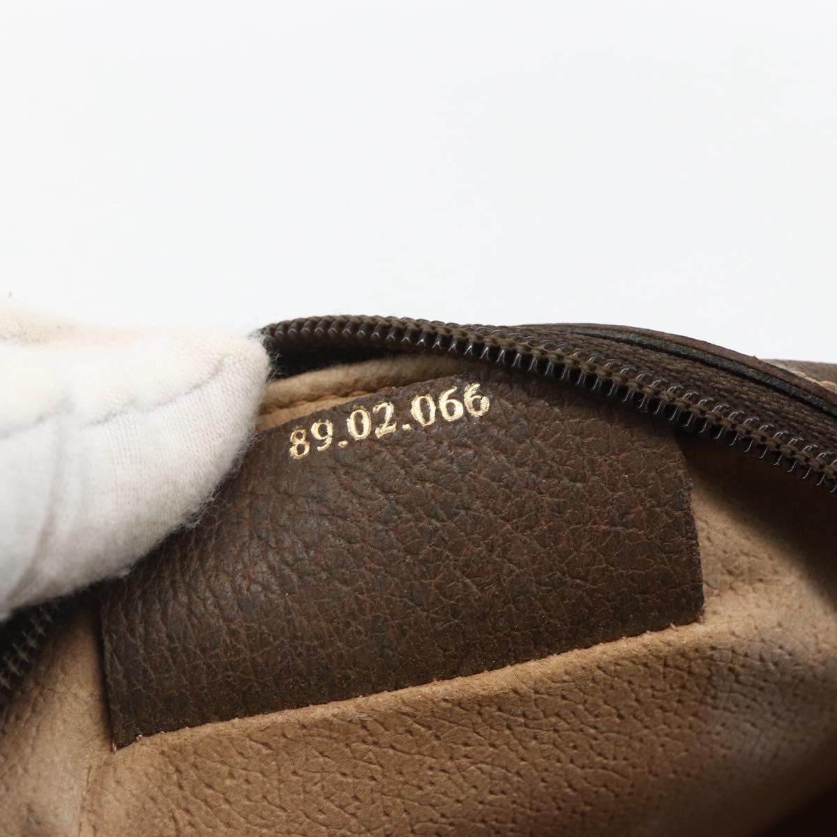 GUCCI GG Supreme Web Sherry Line Bag PVC Beige Gold 89 02 066 Auth BA10683