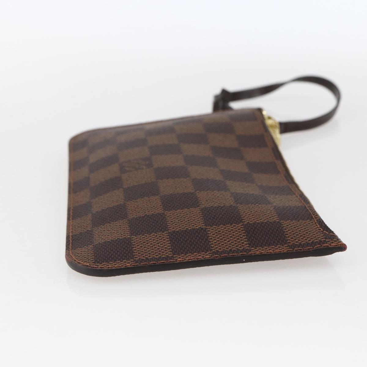 LOUIS VUITTON Damier Ebene Neverfull PM Pouch LV Auth BA10697