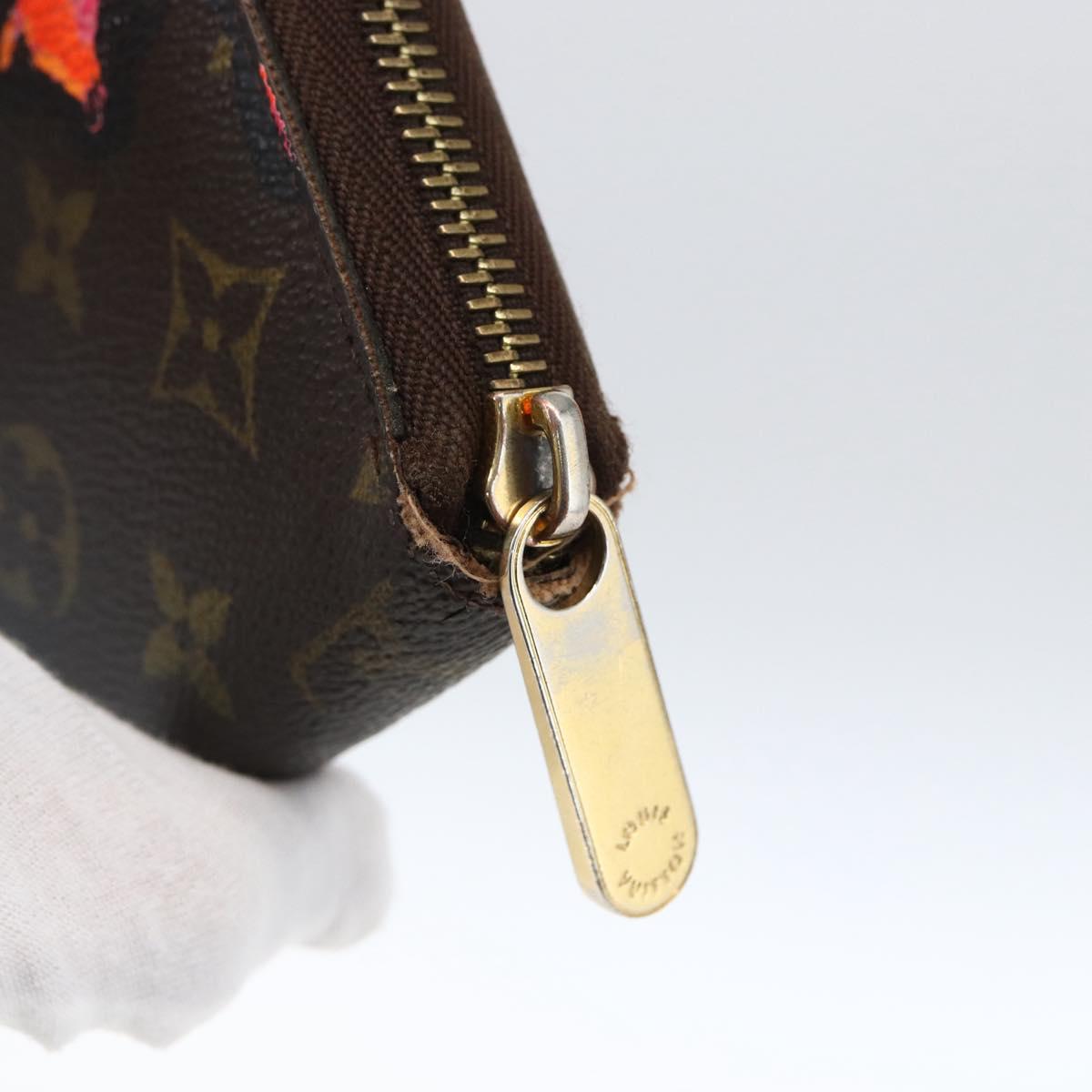 LOUIS VUITTON Monogram Rose Zippy Wallet Long Wallet M93579 LV Auth BA10698