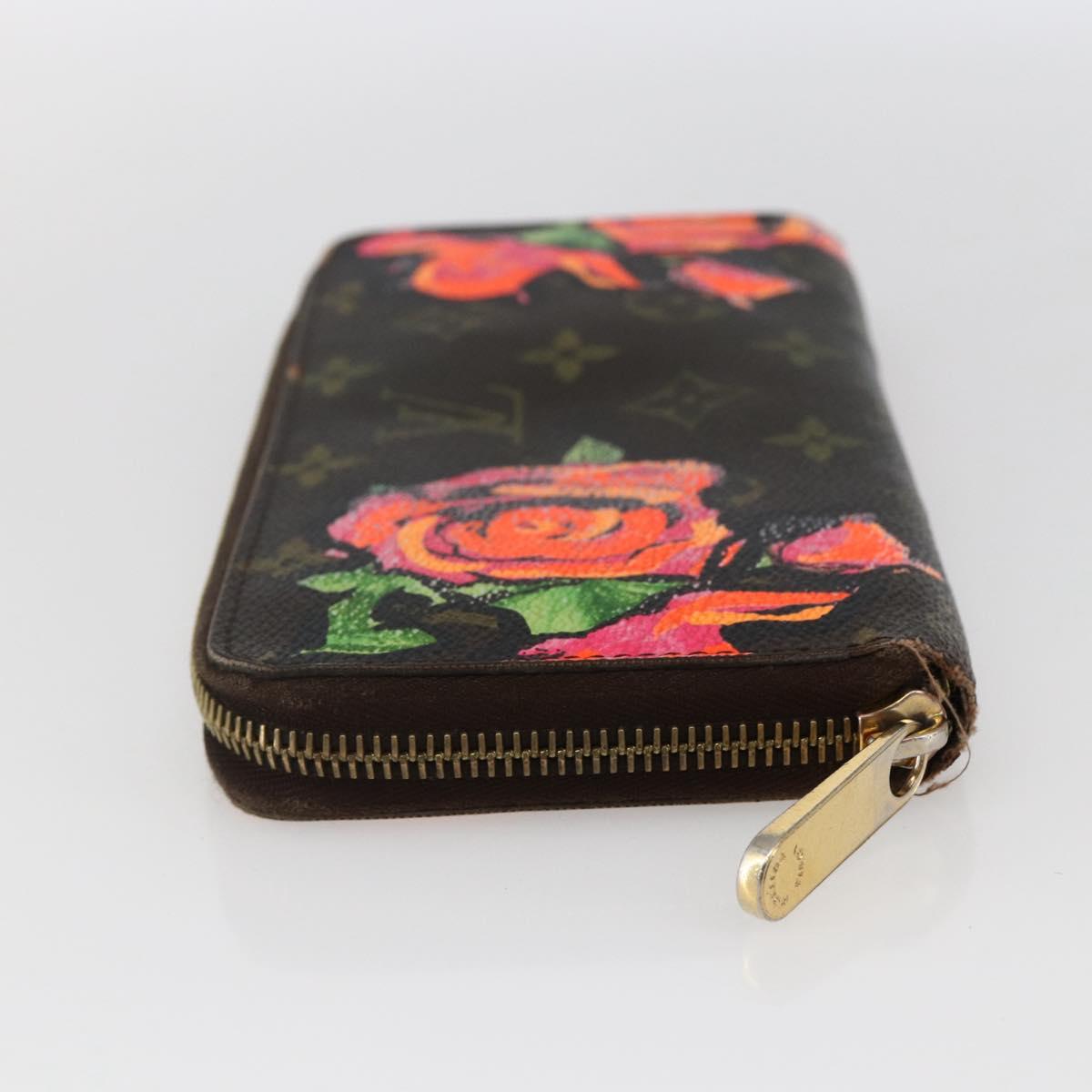 LOUIS VUITTON Monogram Rose Zippy Wallet Long Wallet M93579 LV Auth BA10698