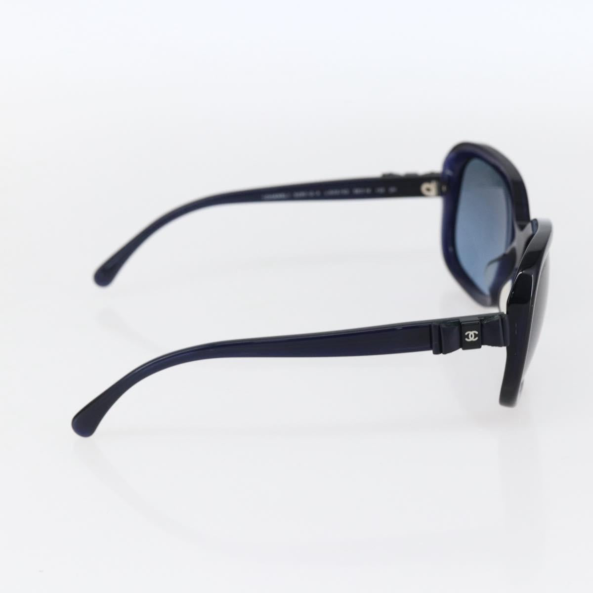 CHANEL Sunglasses plastic Blue CC Auth BA10702