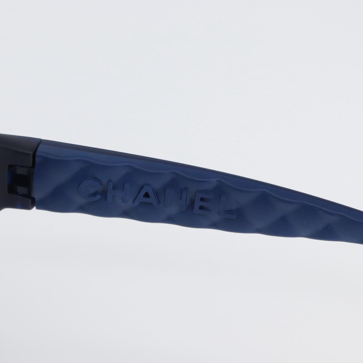CHANEL Sunglasses plastic Blue CC Auth BA10703