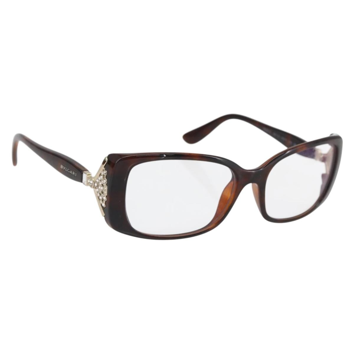 BVLGARI Sunglasses plastic Brown Auth BA10724