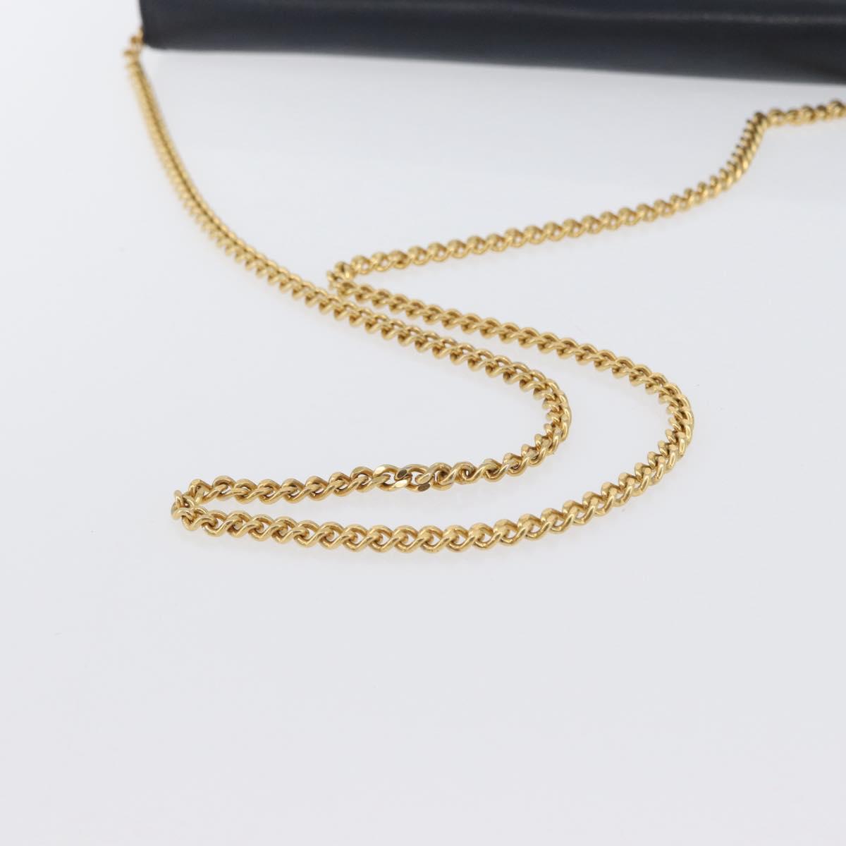 Christian Dior Honeycomb Canvas Chain Shoulder Bag PVC Navy Gold Auth BA10730