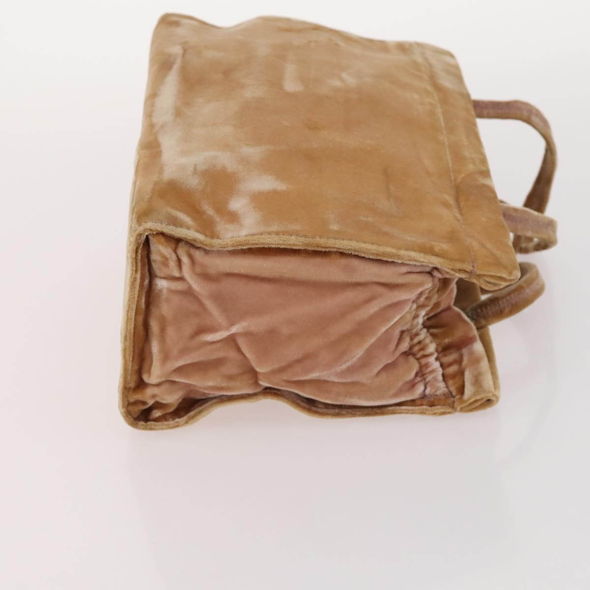 PRADA Shoulder Bag Nylon Velour 3 Set Brown Beige Green Auth BA10734