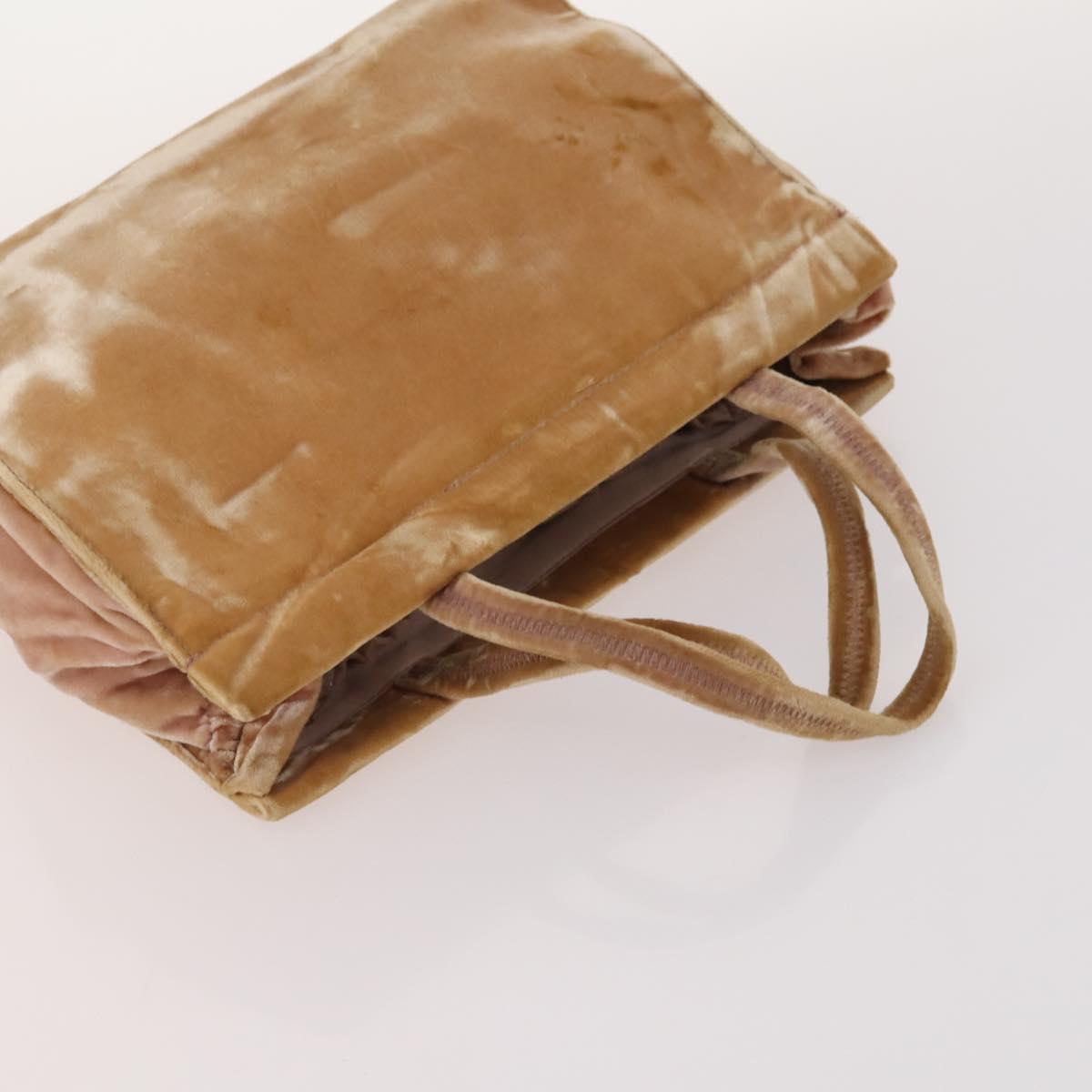 PRADA Shoulder Bag Nylon Velour 3 Set Brown Beige Green Auth BA10734