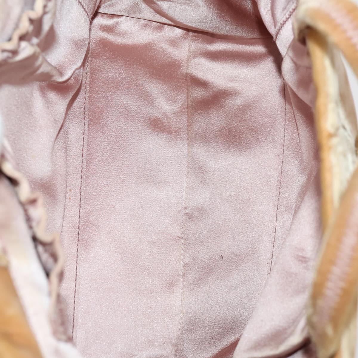 PRADA Shoulder Bag Nylon Velour 3 Set Brown Beige Green Auth BA10734