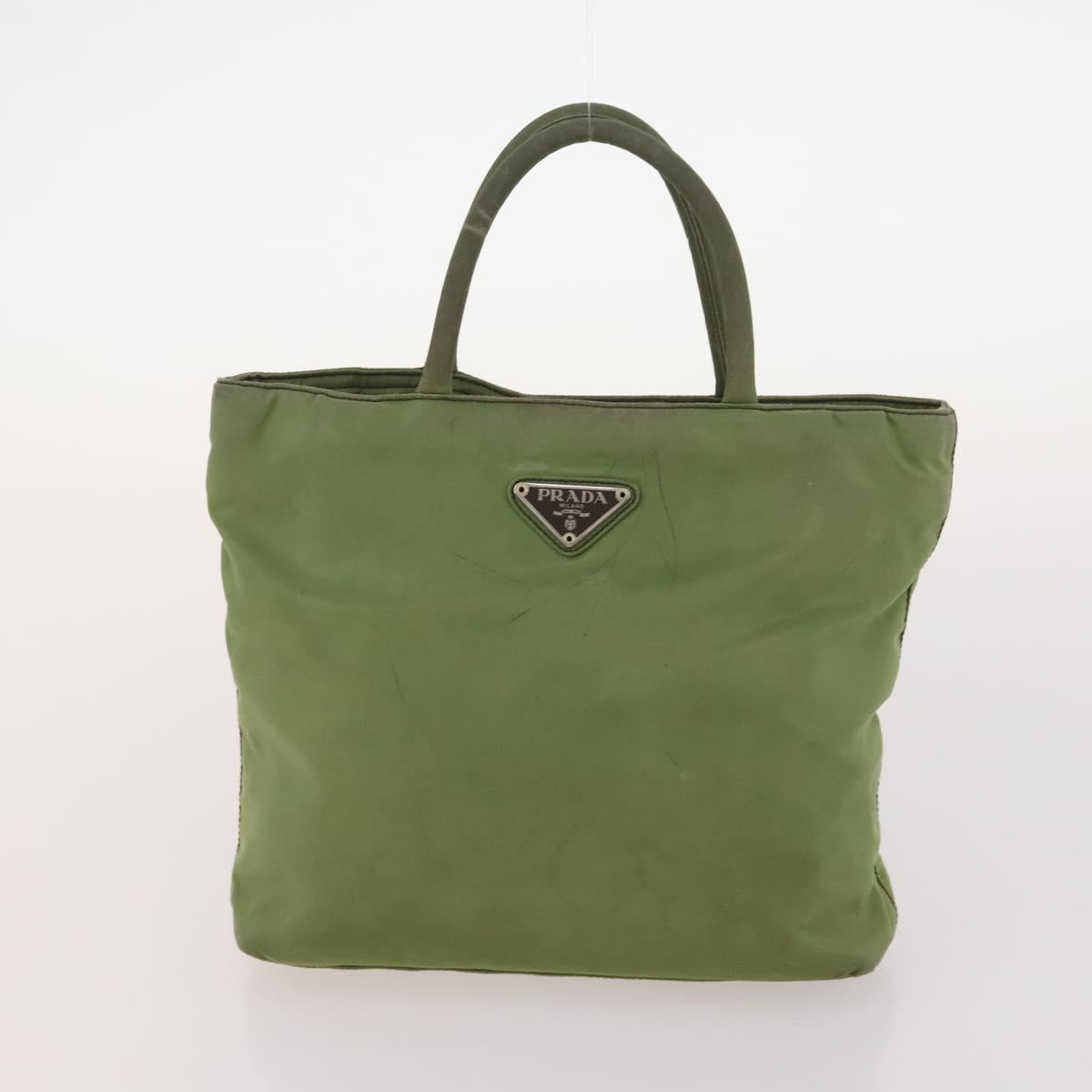 PRADA Shoulder Bag Nylon Velour 3 Set Brown Beige Green Auth BA10734