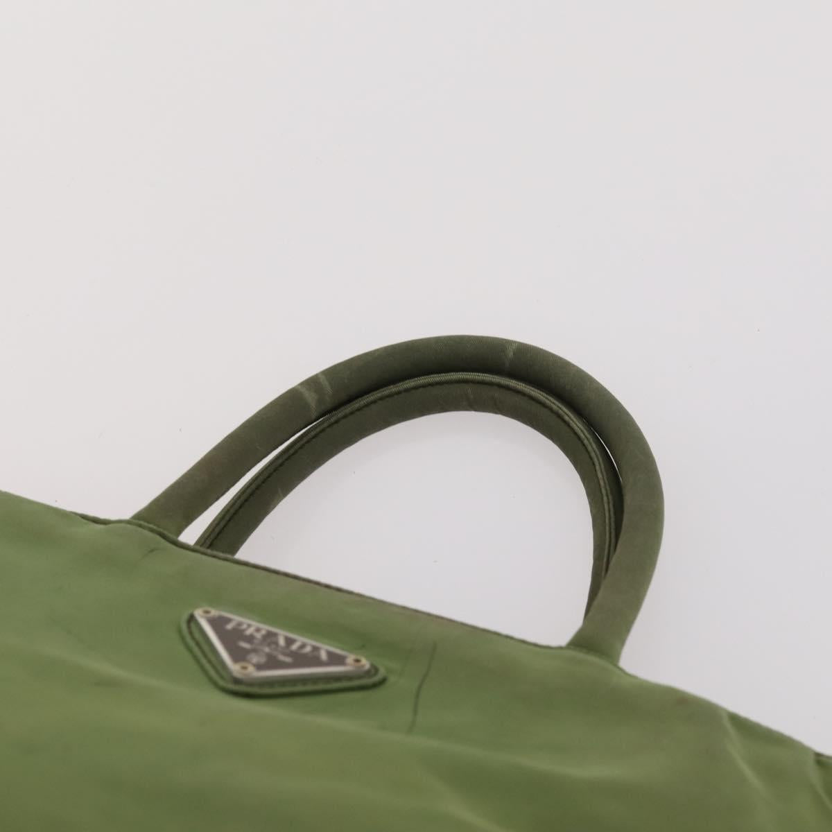 PRADA Shoulder Bag Nylon Velour 3 Set Brown Beige Green Auth BA10734