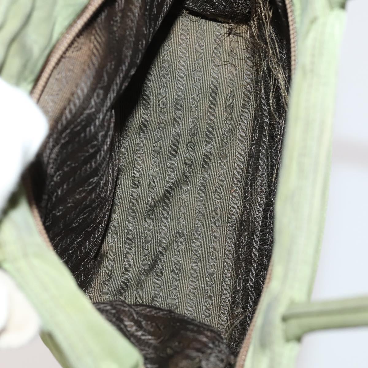 PRADA Shoulder Bag Nylon Velour 3 Set Brown Beige Green Auth BA10734
